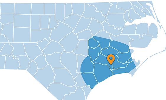 Carolina Comfort Air Jacksonville HVAC Service Area